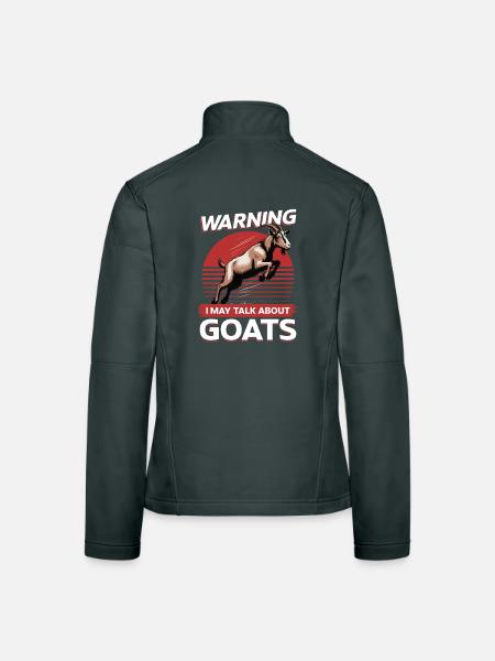 Funny Farm Animal Goat - Women's Softshell Jacket - black - Back