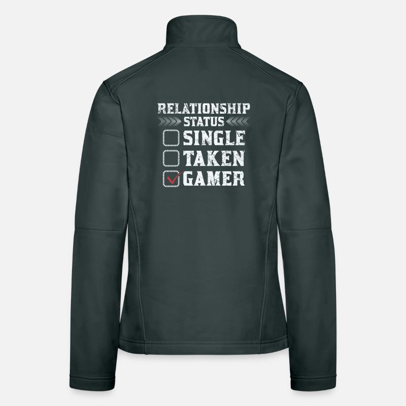 Chemise de statut de relation de joueur Veste en tissu softshell Femme