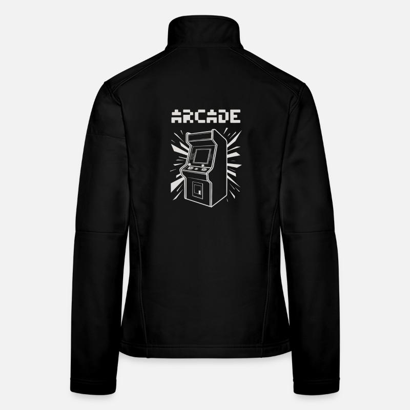 ARCADE Retro Arcade Slot Machine 80s 90s Gamer Women's Softshell Jacket