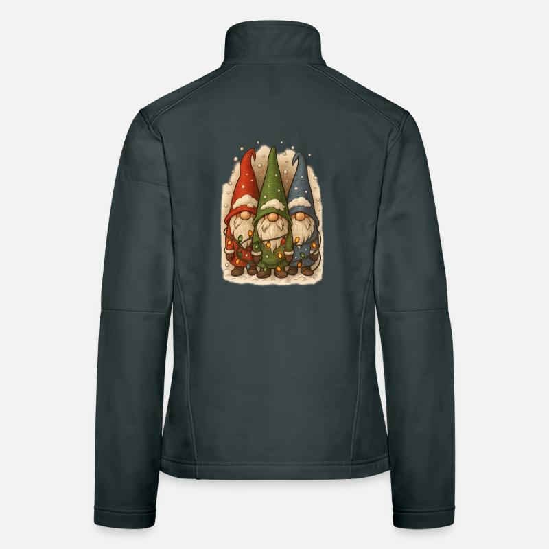 Gnome de Noël Noël Noël Veste en tissu softshell Femme