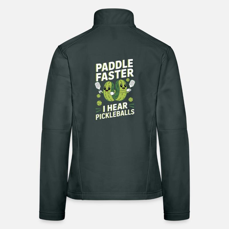 Pickleball Gurke Essiggurke Geschenk Frauen Softshelljacke