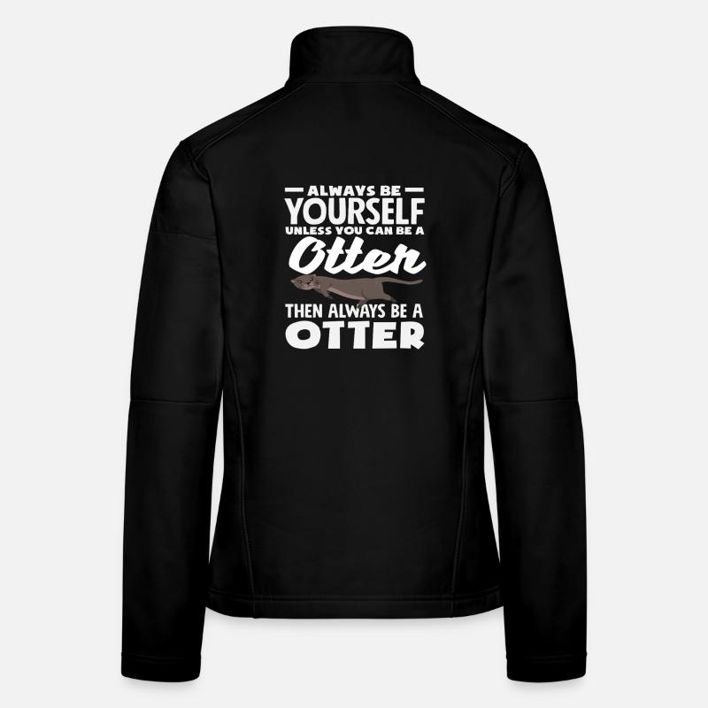 Cadeau de dessin animé loutre de mer Veste en tissu softshell Femme