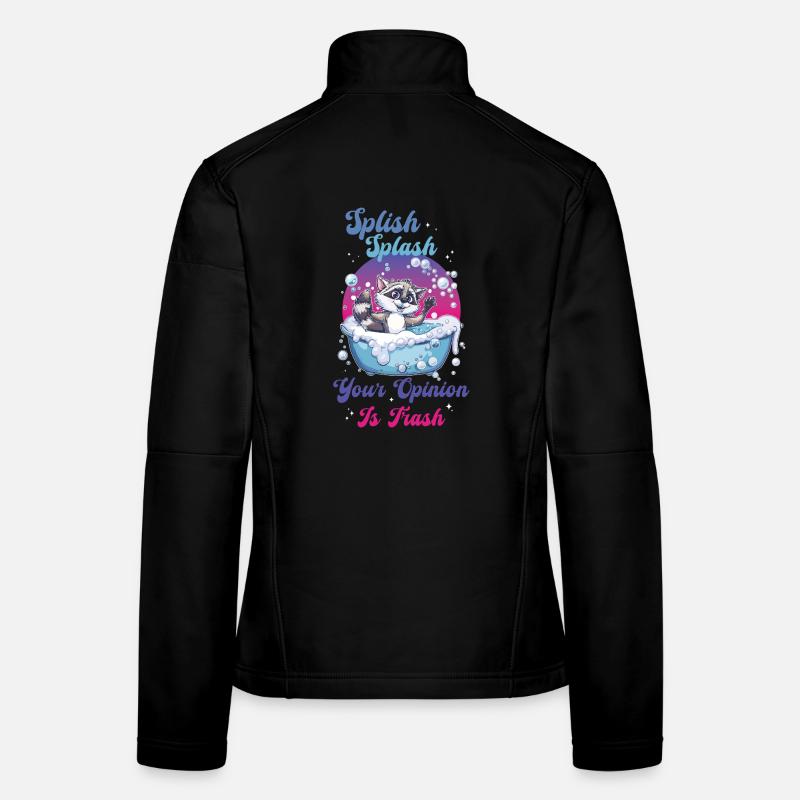Éclaboussure de raton laveur Veste en tissu softshell Femme