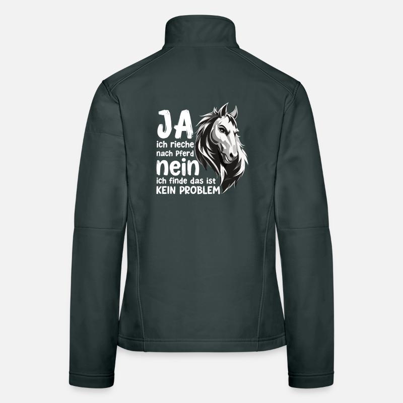 Pferde Spruch mit Pferdekopf Statement Hobby Frauen Softshelljacke