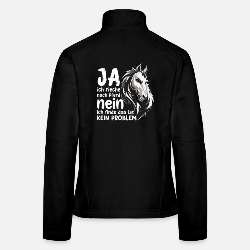 Pferde Spruch mit Pferdekopf Statement Hobby Frauen Softshelljacke