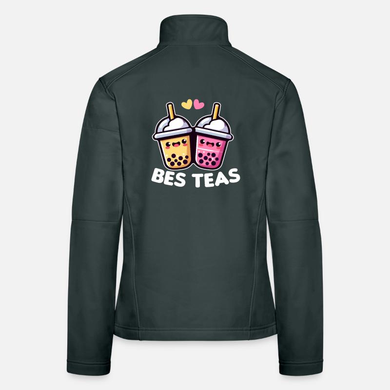 Adorable Bubble Tea Duos Women's Softshell Jacket