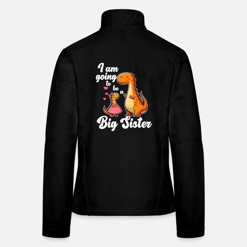 Werde eine große Schwester Dino Frauen Softshelljacke