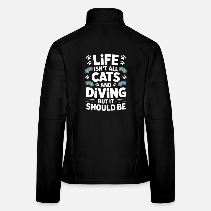 Tauchen Spruch Katzen Lustiges Tauchen Geschenk Frauen Softshelljacke
