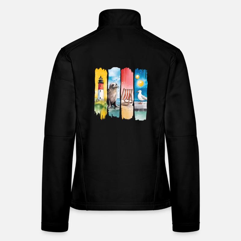 Maritime Lighthouse Seal Seagull Coast Women's Softshell Jacket