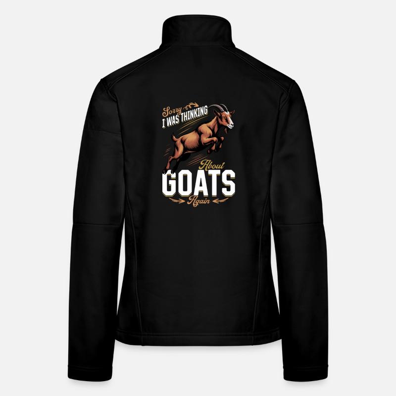 Drôle d’animal de la ferme chèvre Veste en tissu softshell Femme