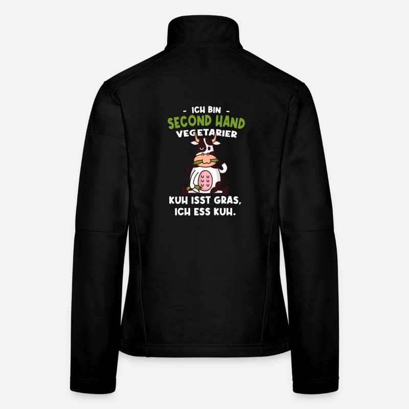 Vegetarier Kuh Isst Gras Ich Ess Kuh Frauen Softshelljacke