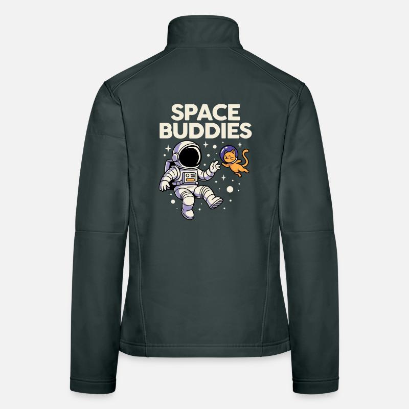 Amis de l’espace : Chat astronaute Veste en tissu softshell Femme