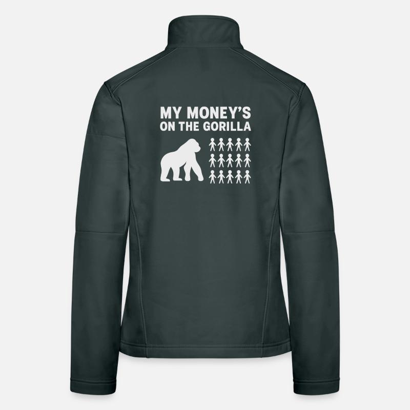 Mon argent est sur le gorille Veste en tissu softshell Femme