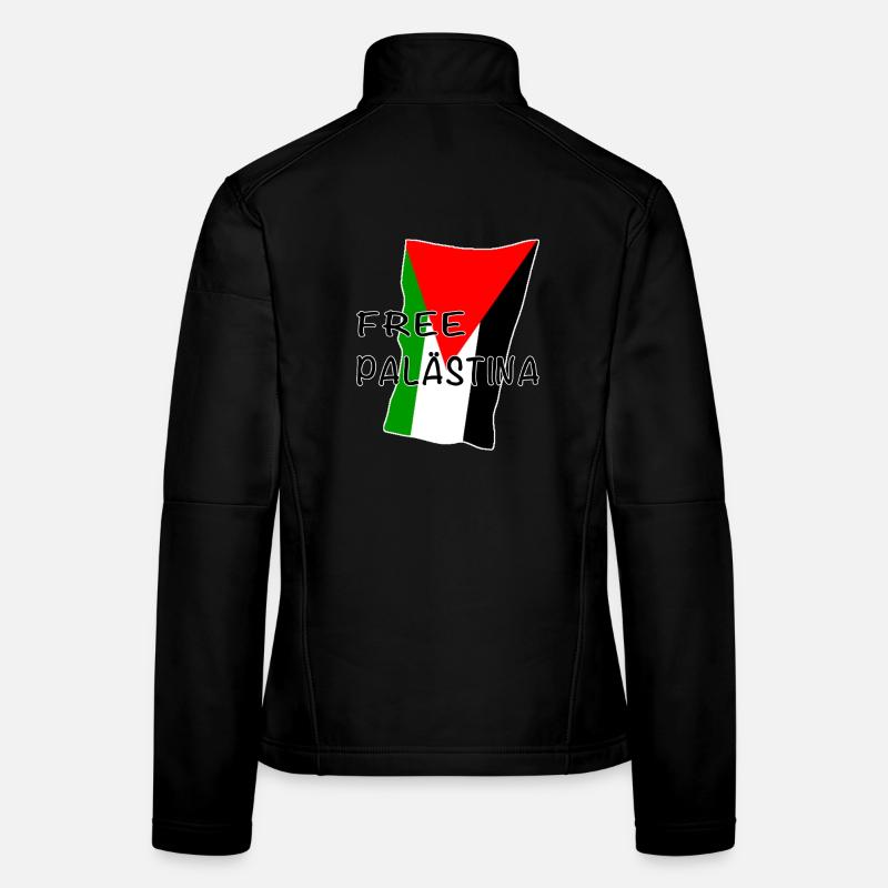 Conception du drapeau de la Palestine libre Veste en tissu softshell Femme