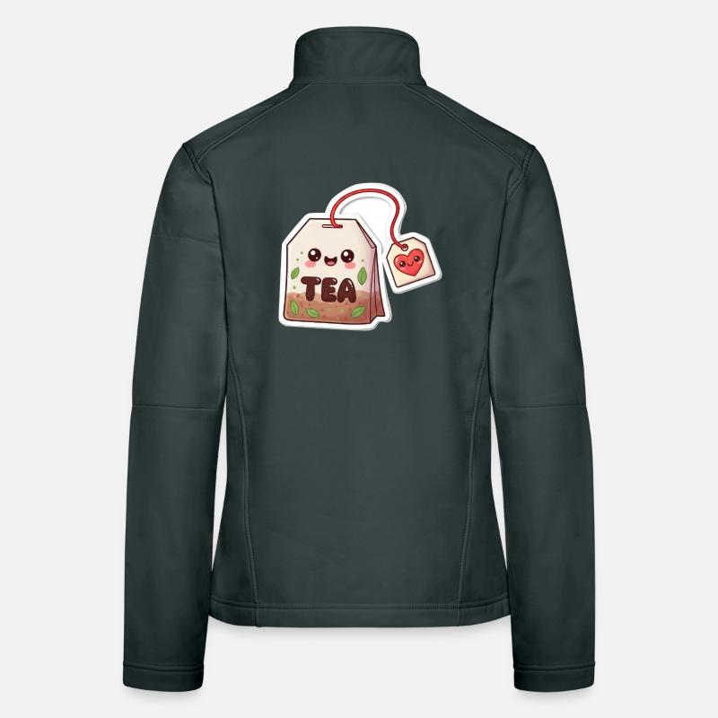 Kawaii Teebeutel Herzdesign Frauen Softshelljacke