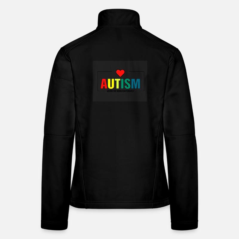 Regenbogen-Autismus mit Herz Frauen Softshelljacke