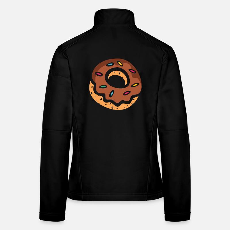 Bunter Donut mit Schokoglasur Frauen Softshelljacke