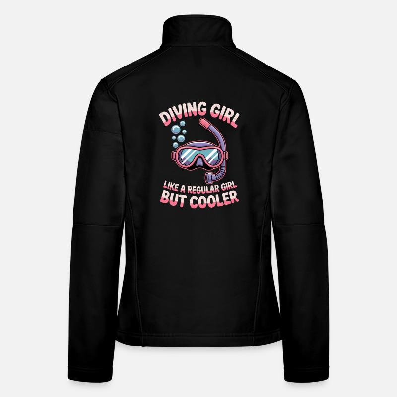Tauchen Spruch Mädchen Lustiges Tauchen Geschenk Frauen Softshelljacke