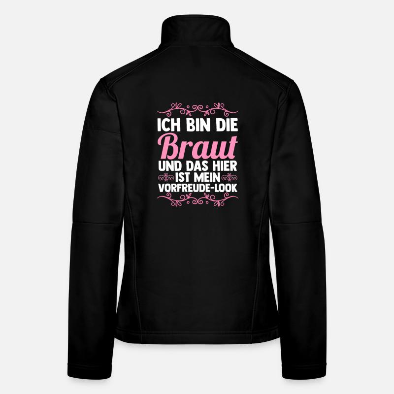 JGA Team Braut Junggesellinnenabschied - Frauen Softshelljacke - Schwarz