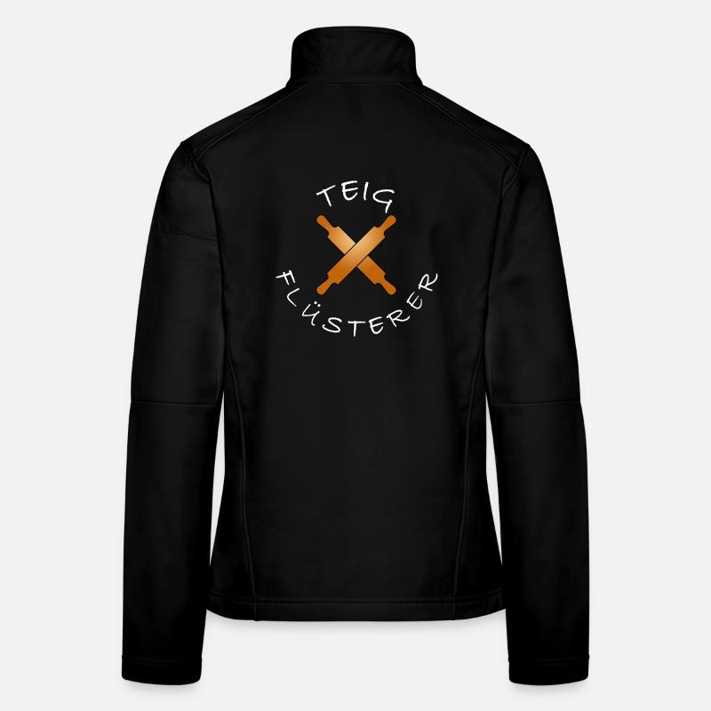 Lustiger Bäcker Spruch backen Teigflüsterer - Frauen Softshelljacke - Schwarz