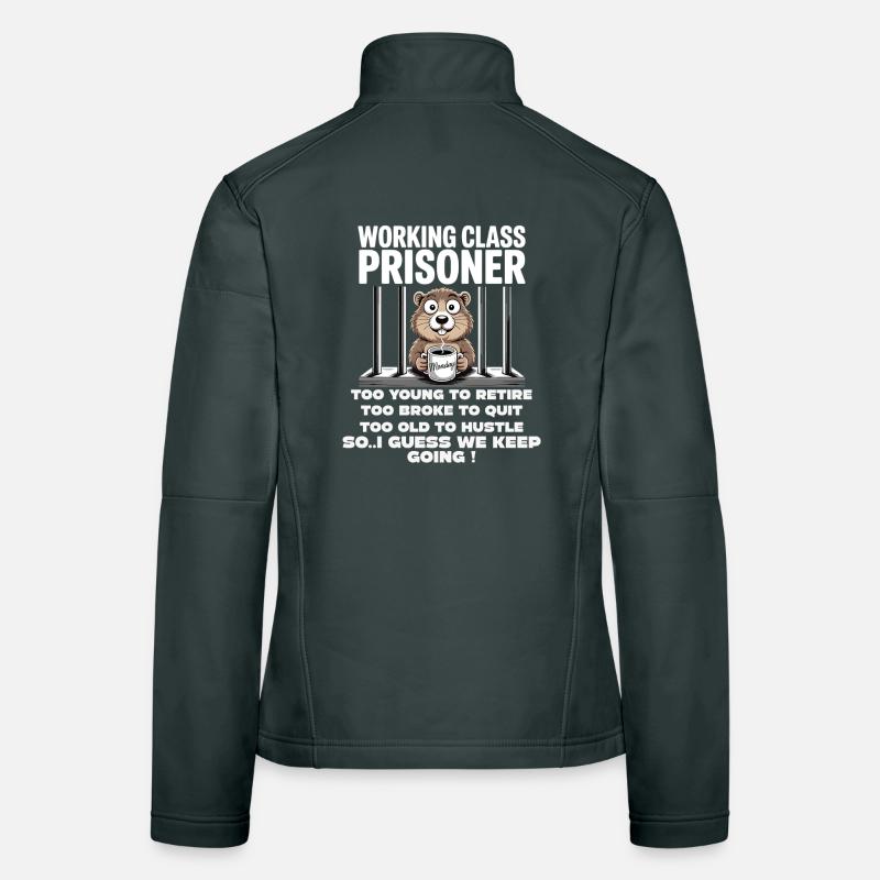 Monday Trapped Work Funny Work Outfit Women's Softshell Jacket