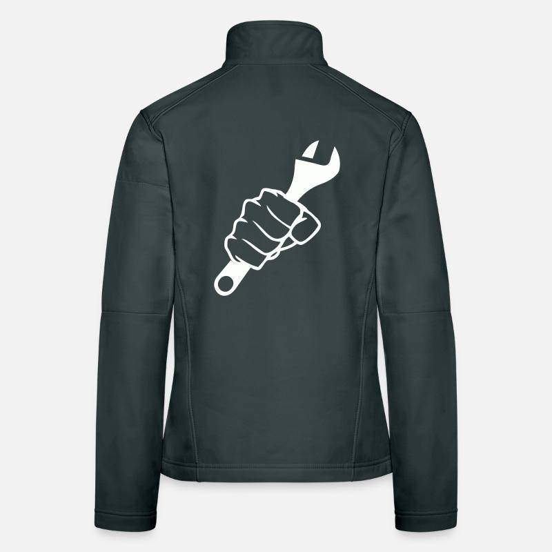 Fäuste und Schrauber Kraft Frauen Softshelljacke