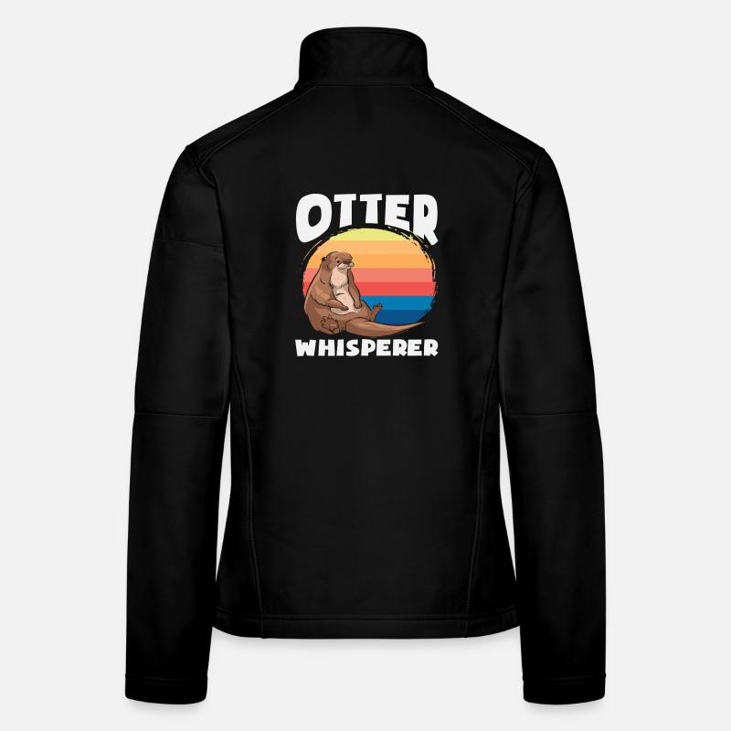 Seeotter Cartoon Retro Flüsterer Frauen Softshelljacke