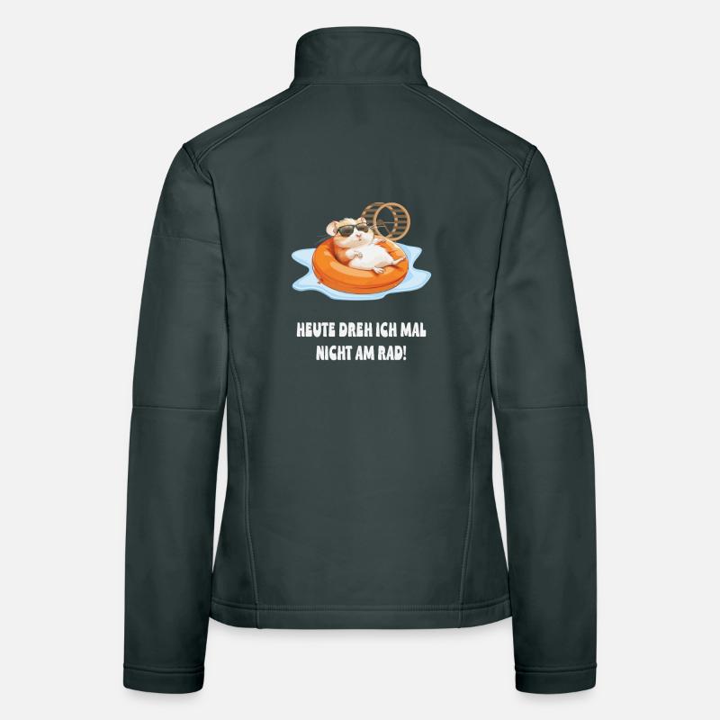 Hamster im Pool Chill Frauen Softshelljacke