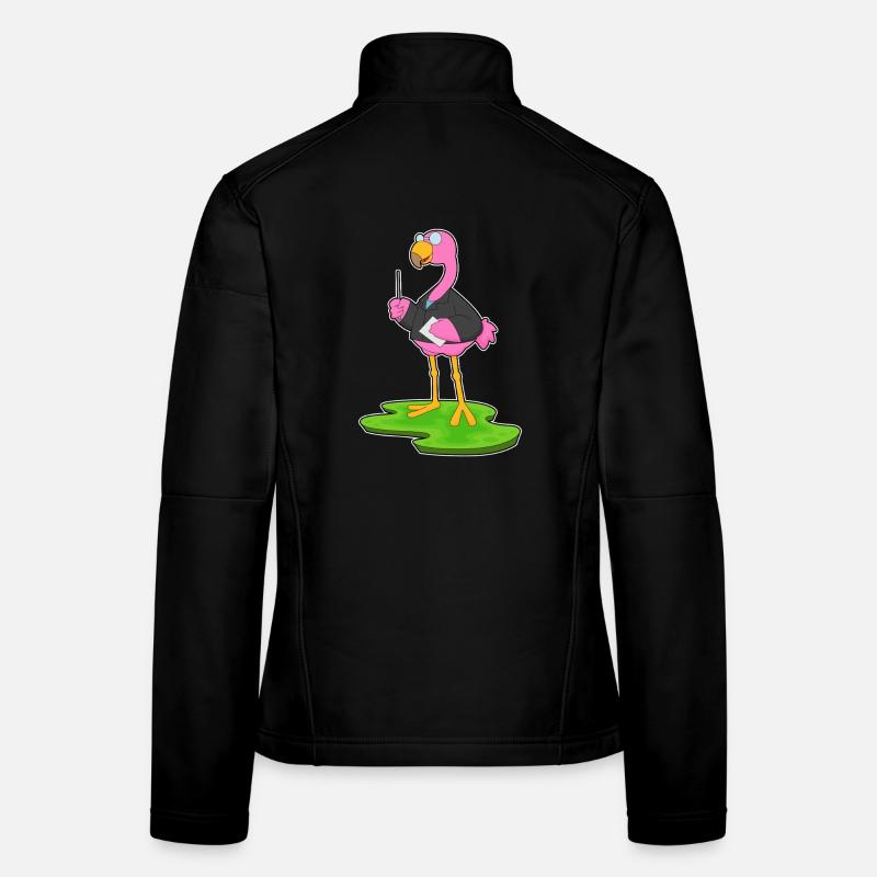 Flamingo Lehrer Zeigestab Schule Frauen Softshelljacke