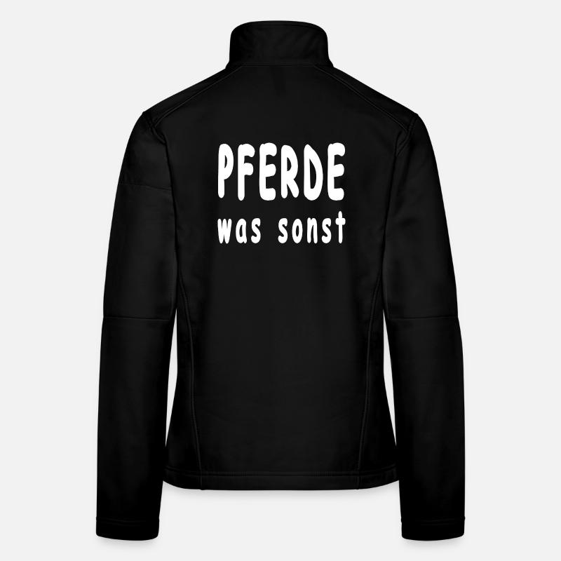 Pferde - Frauen Softshelljacke - Schwarz