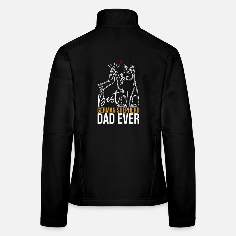 Deutscher Schäferhund Papa Vatertag Vater Frauen Softshelljacke