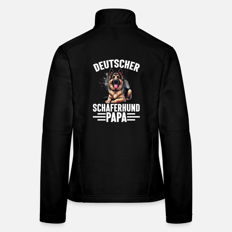 Deutscher Schäferhund Papa Vatertag Vater Frauen Softshelljacke