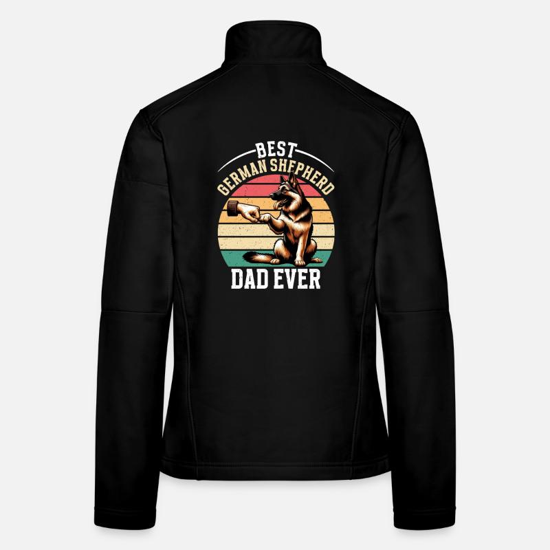 German Shepherd Dad Father's Day Father Women's Softshell Jacket
