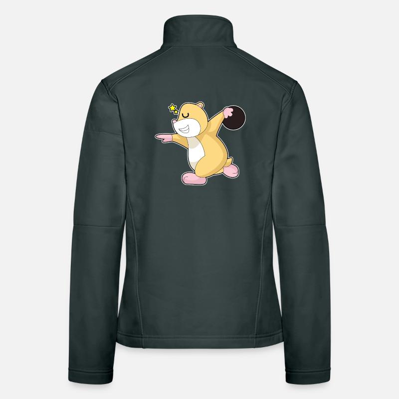 Hamster Bowling Bowlingkugel Frauen Softshelljacke