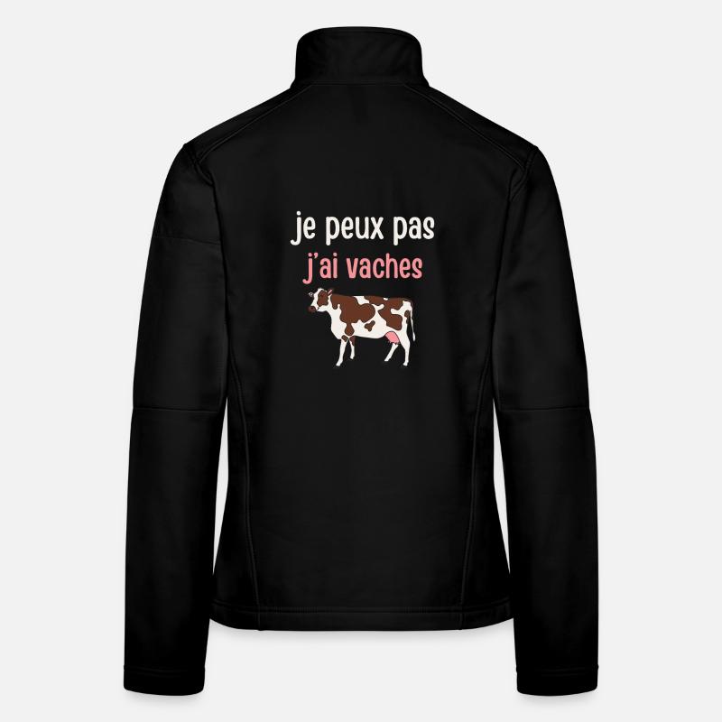 I can't I have cows - Women's Softshell Jacket - black