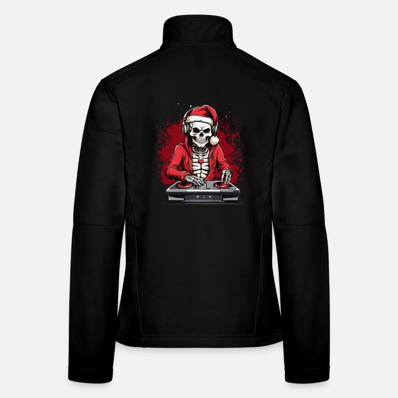 X-mas Skull-Dj  - Frauen Softshelljacke - Schwarz