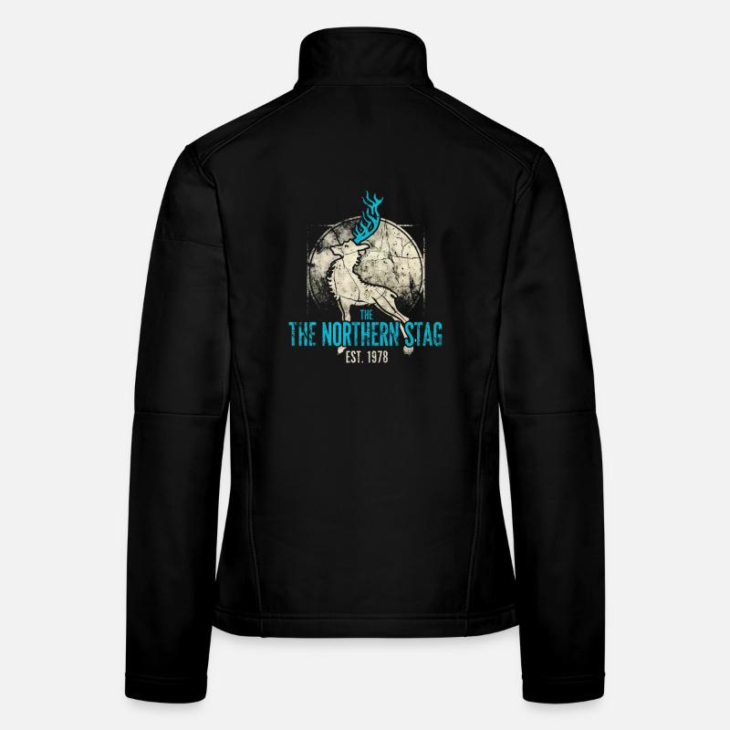 Northern Stag Vintage Logo Est 1973 - Women's Softshell Jacket - black