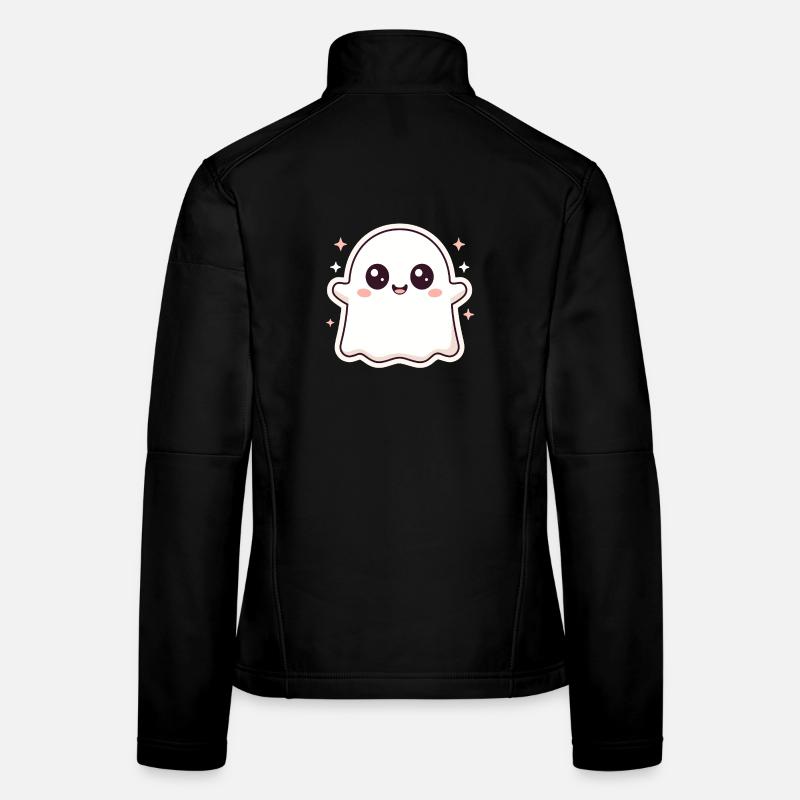 Kawaii Geist mit Glitzer – Halloween Cute Frauen Softshelljacke
