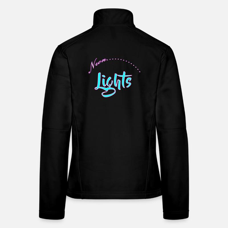Neon Lights Lettering Women's Softshell Jacket