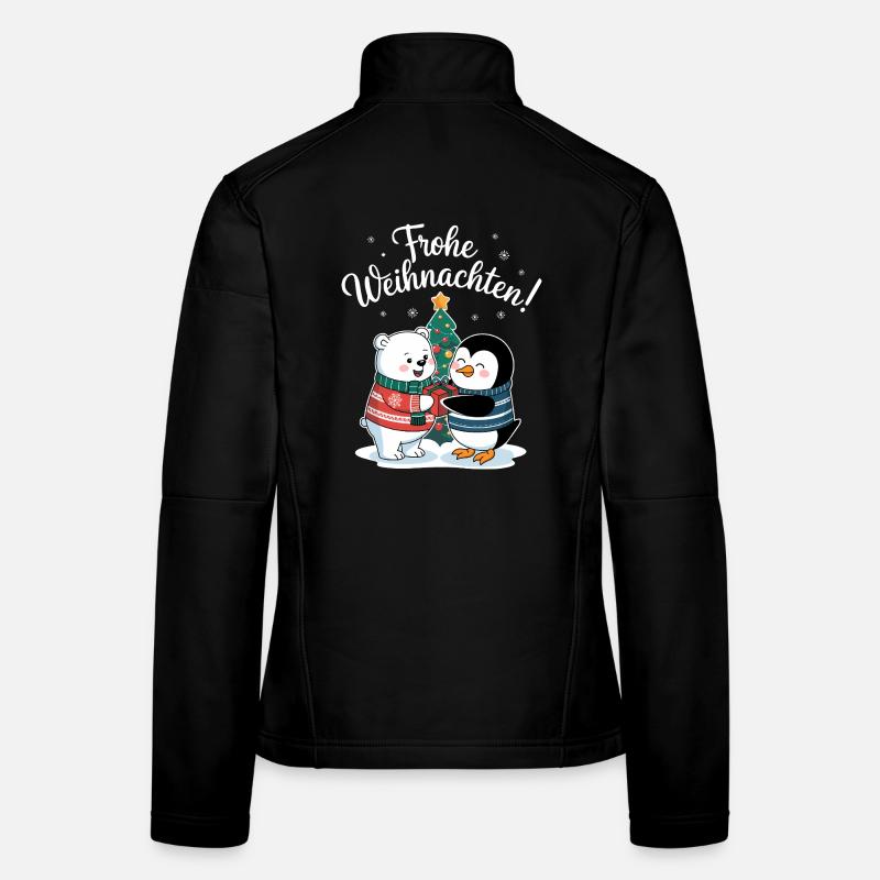Eisbär Pinguin Weihnachtspullover süß Weihnachten Frauen Softshelljacke