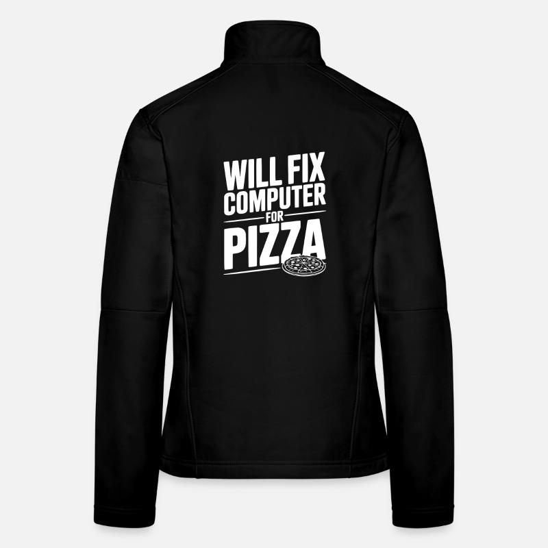 Wird den Computer für Pizza reparieren Frauen Softshelljacke