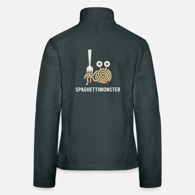 Spaghetti Monster mit Gabel Frauen Softshelljacke