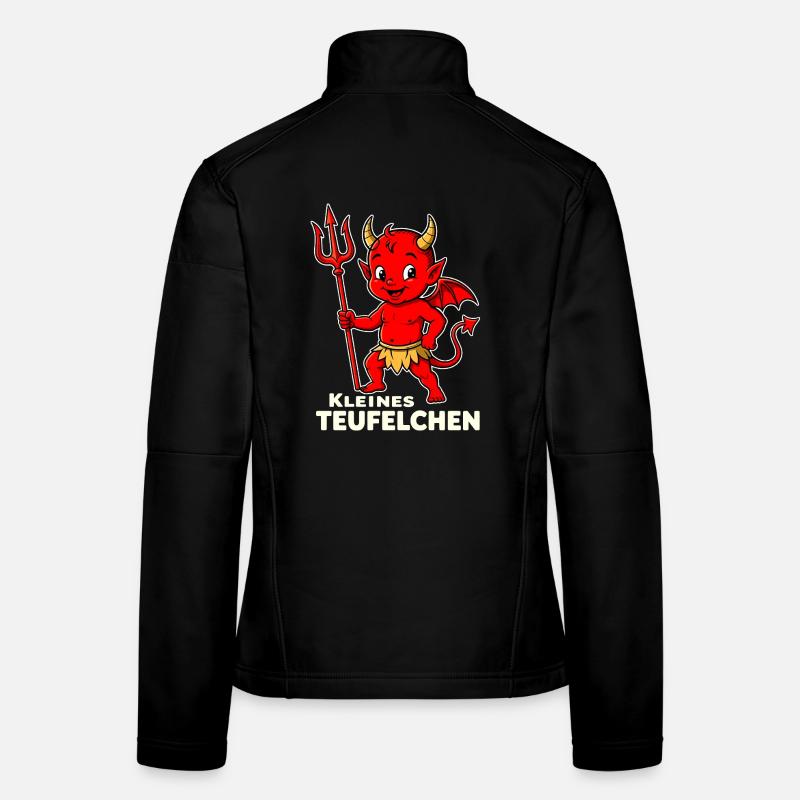 Déguisement de diable Halloween Petit diable Trident Veste en tissu softshell Femme