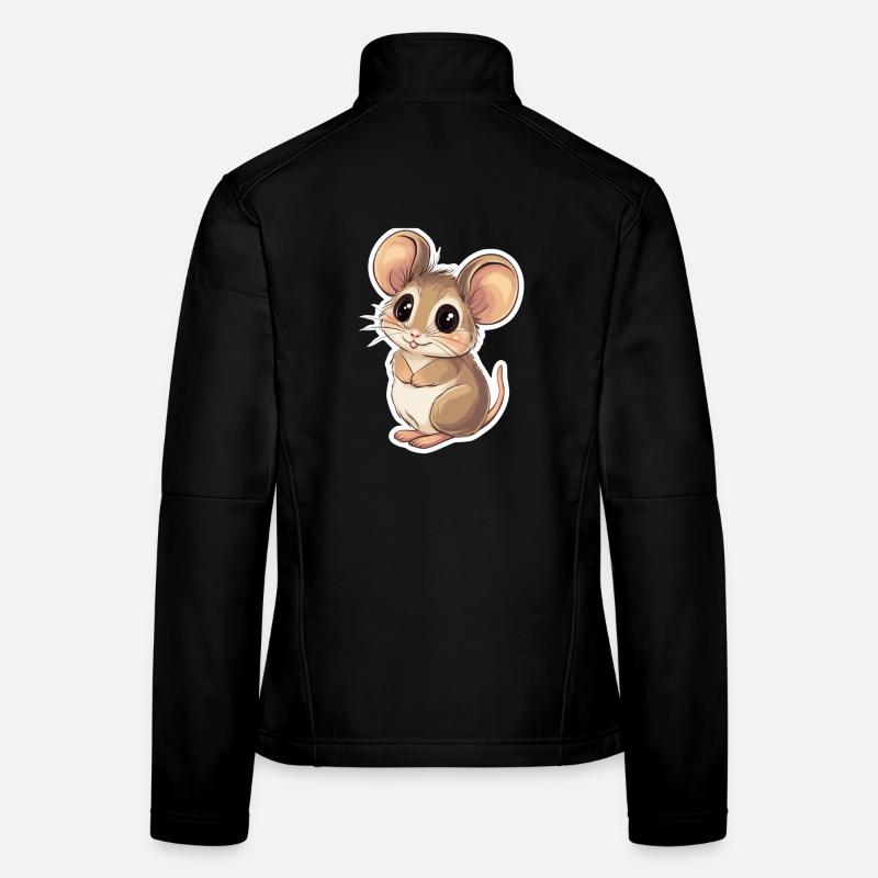 Maus - Frauen Softshelljacke - Schwarz