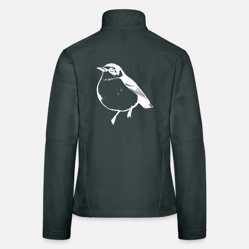 Vogel weiß Frauen Softshelljacke