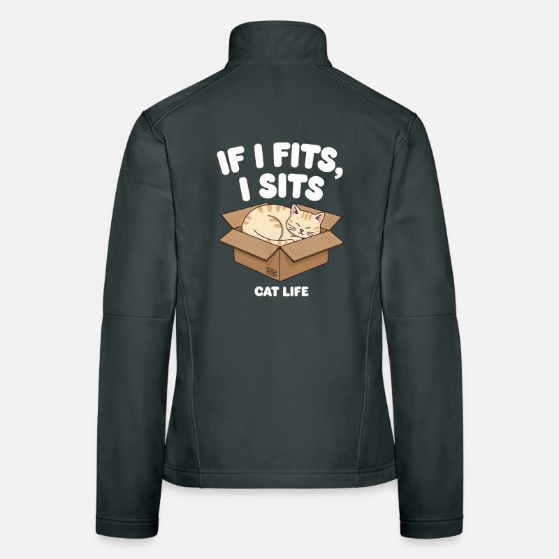 S’il convient, le chat s’assoit dans une boîte Veste en tissu softshell Femme