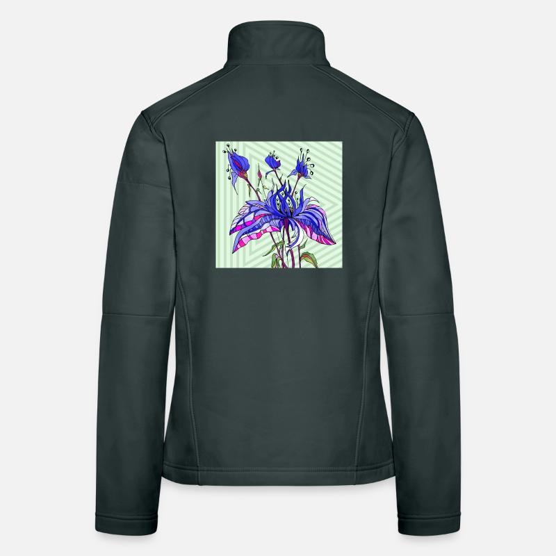 Blumen Frauen Softshelljacke