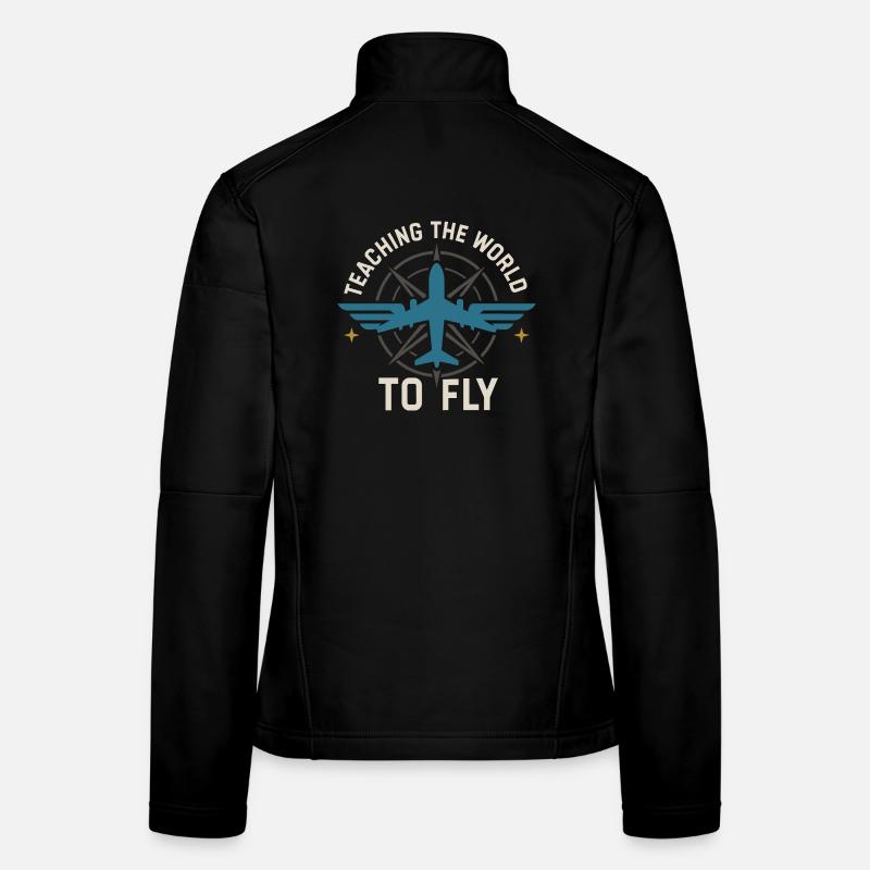 Instructeur de vol Cfi Pilote Instructeur d’aviation Veste en tissu softshell Femme