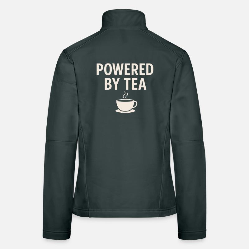 Powered by Tea Mug Women's Softshell Jacket