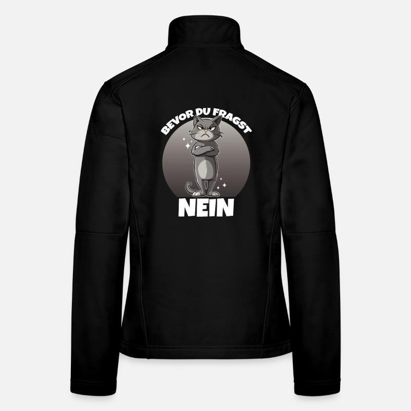 Grimmige Katze Nein Spruch Frauen Softshelljacke